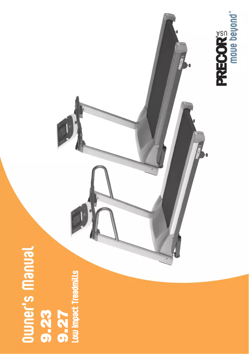 Page 1 de la notice Manuel utilisateur Precor 9.27