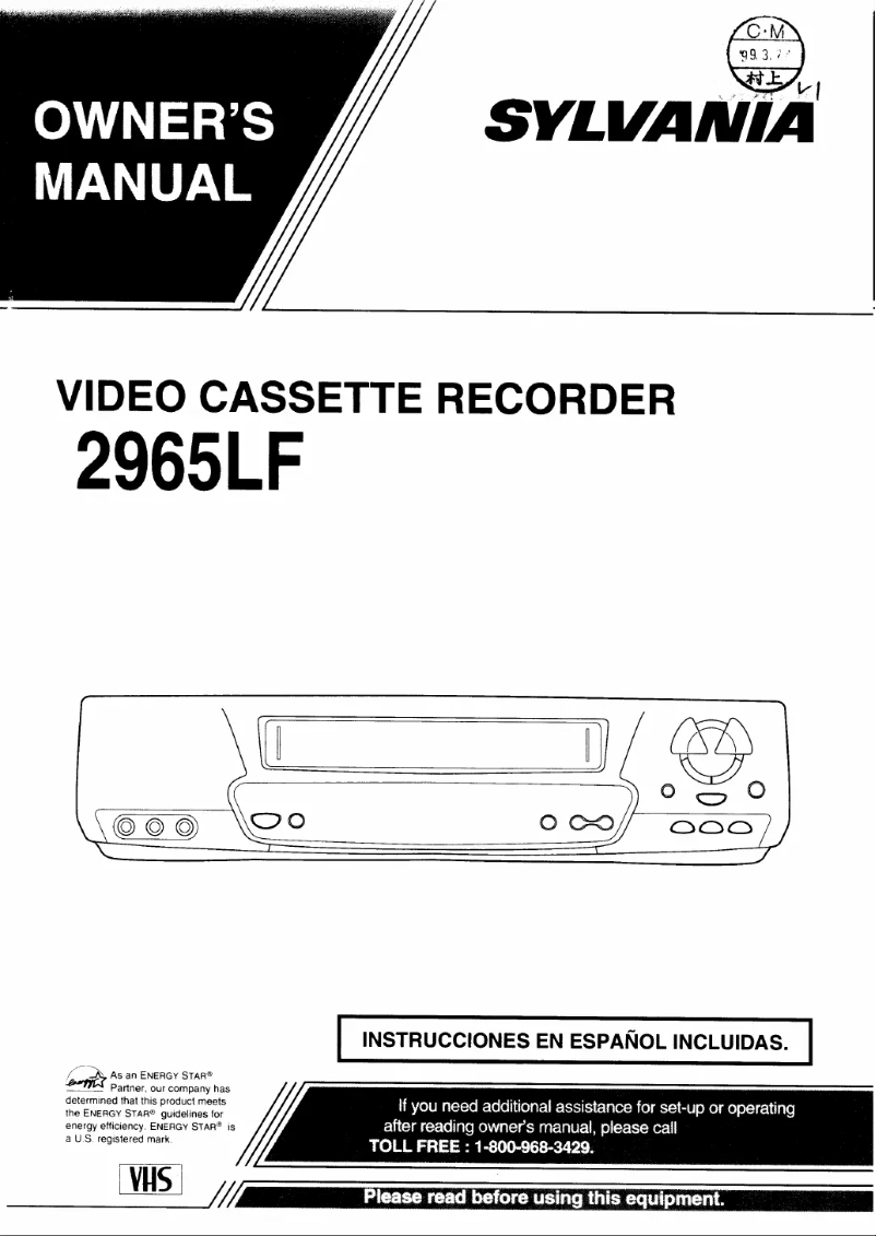 Image de la première page du manuel de l'appareil 2965LF