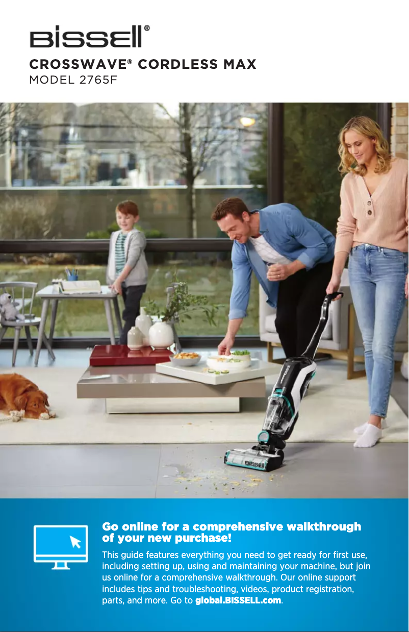 Page 1 de la notice Manuel utilisateur Bissell CrossWave Max 2765F