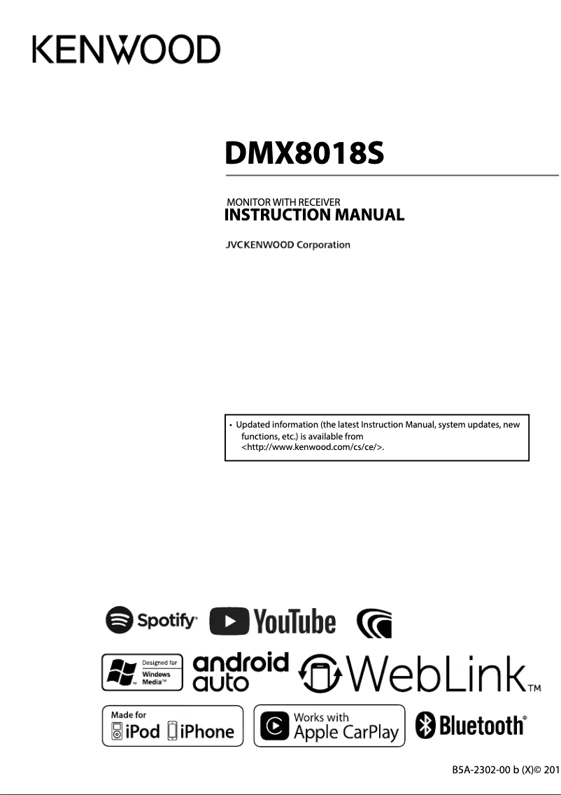 Page n°1 - Manuel utilisateur Kenwood DMX8018S