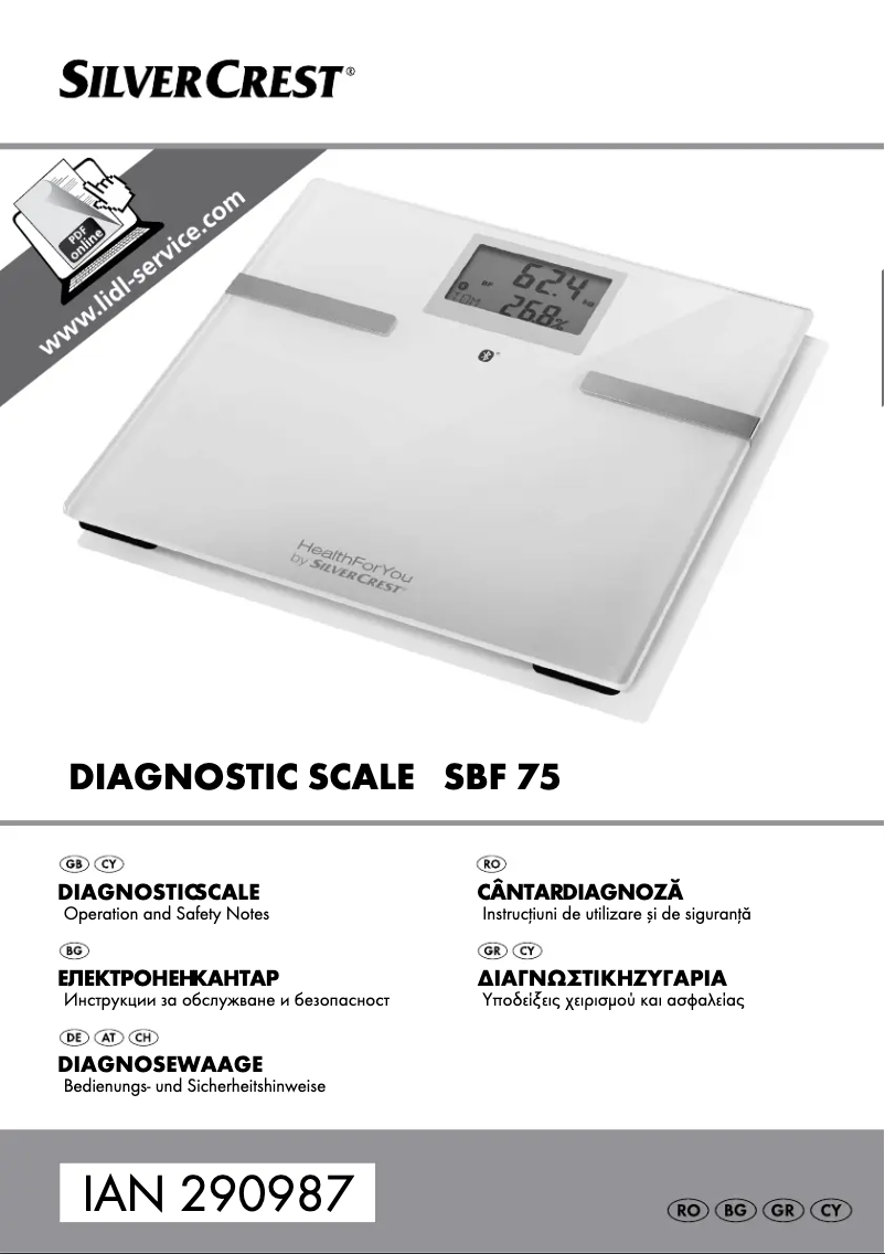 Image de la première page du manuel de l'appareil SBF 75