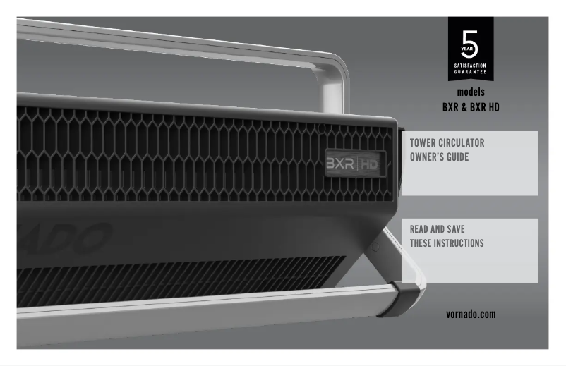 Página 1 del manual Manual de usuario Vornado BXR