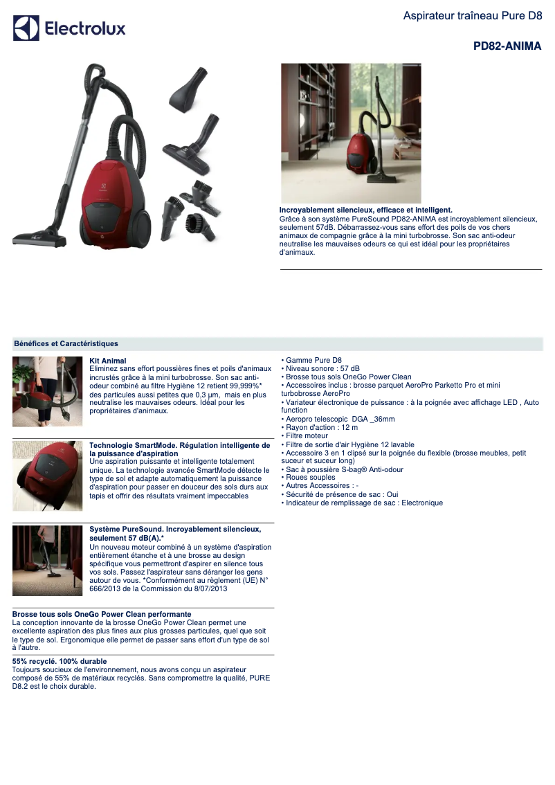 Image de la première page du manuel de l'appareil PD82-ANIMA