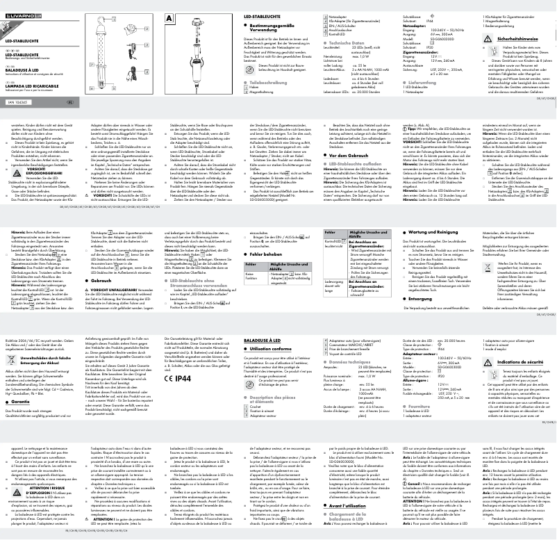 Página 1 del manual Manual de usuario Livarno Lux IAN 104345