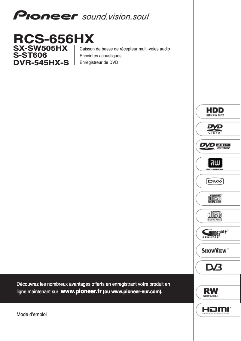 Image de la première page du manuel de l'appareil RCS-656HX