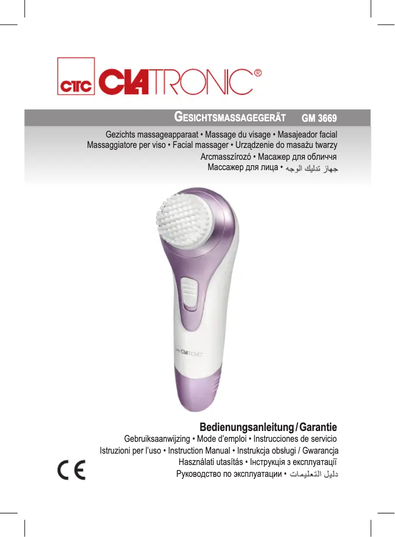 Page 1 de la notice Manuel utilisateur Clatronic GM 3669