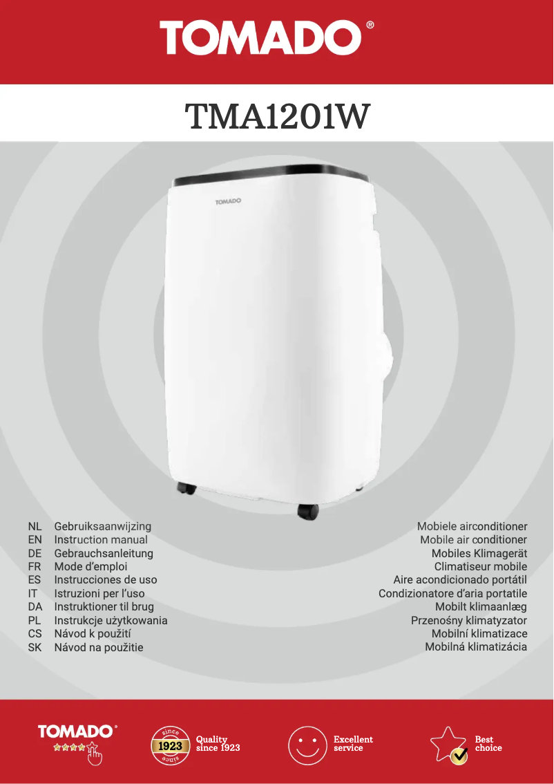 Page 1 de la notice Mode d'emploi Tomado TMA1201W