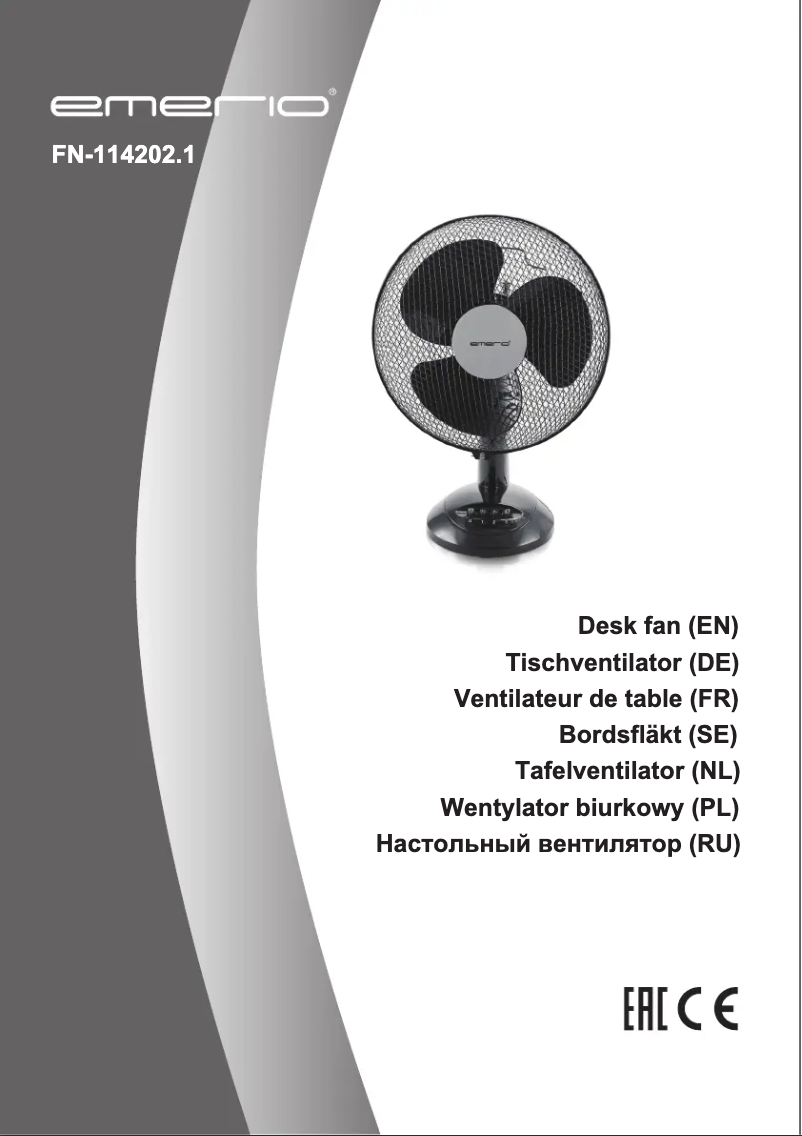 Page 1 de la notice Manuel utilisateur Emerio FN-114202.1