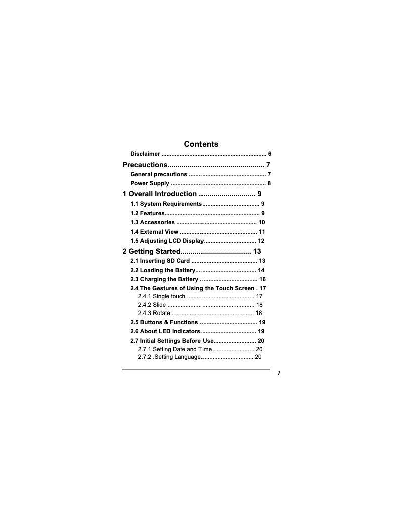 Image de la première page du manuel de l'appareil iD820