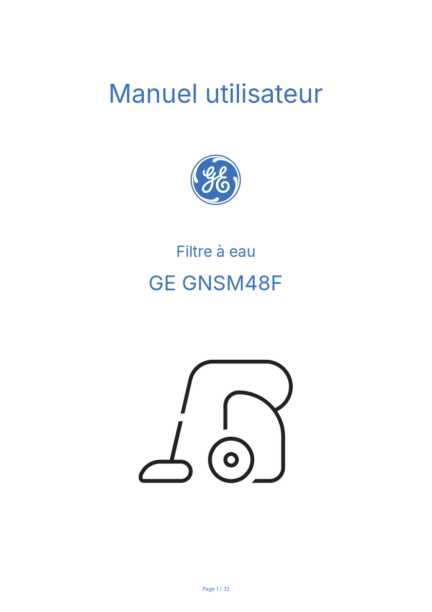 Image de la première page du manuel de l'appareil GNSM48F