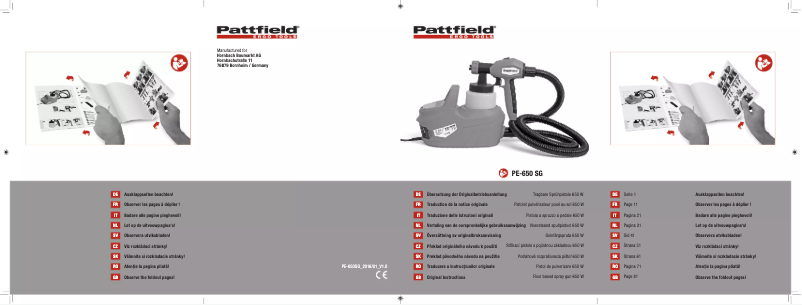 Page 1 de la notice Manuel utilisateur Pattfield PE-650 SG