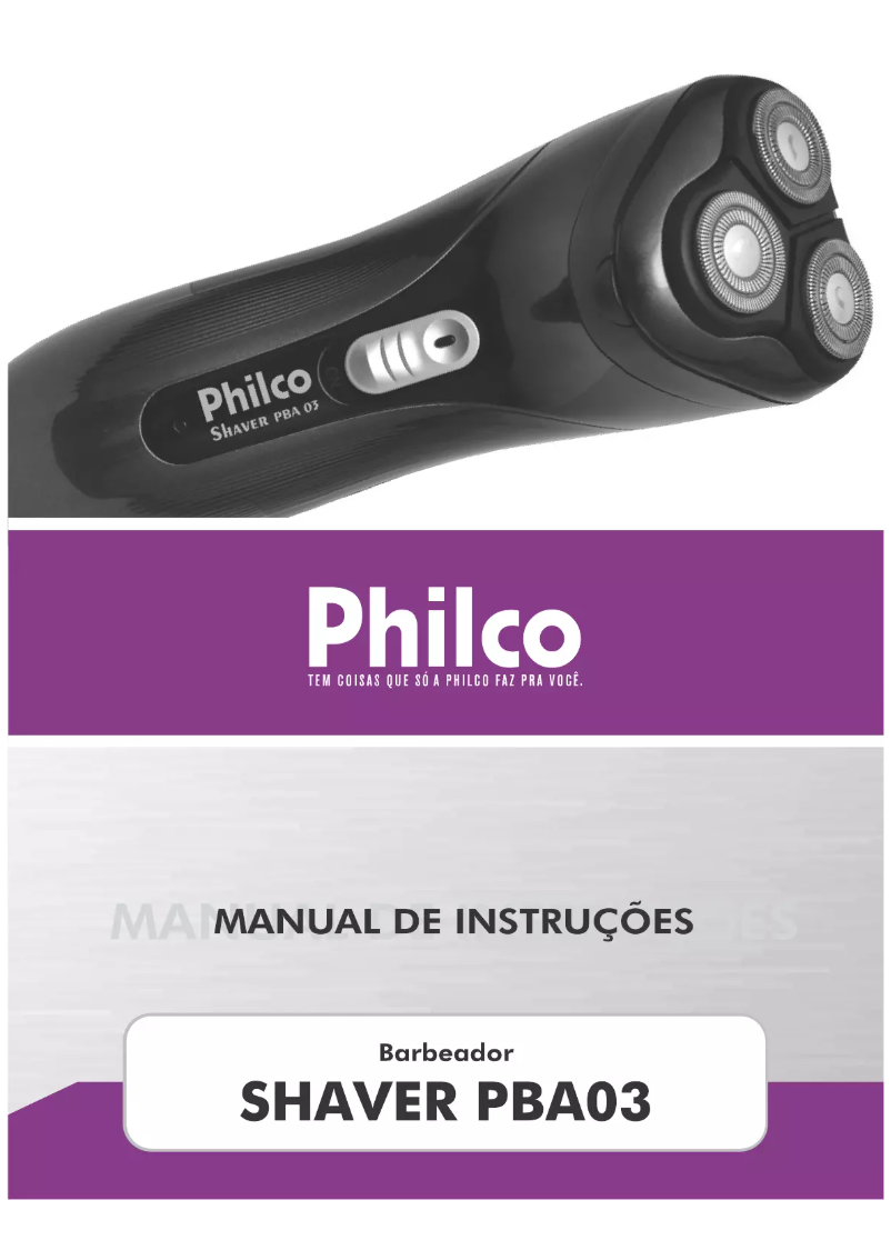 Page n°1 - Manuel utilisateur Philco PBA03