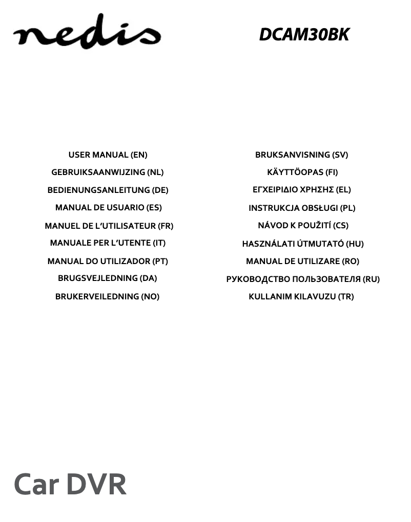 Image de la première page du manuel de l'appareil DCAM30BK