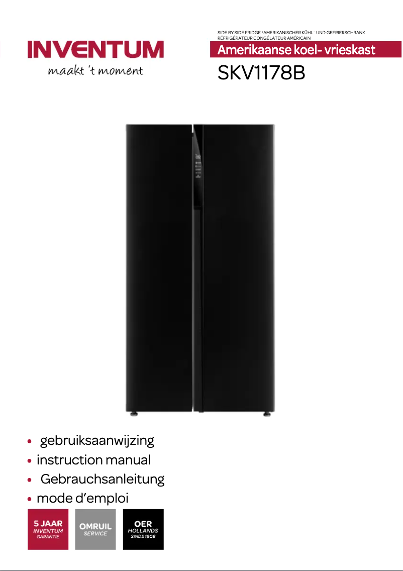 Page n°1 - Manuel utilisateur Inventum SKV1178B