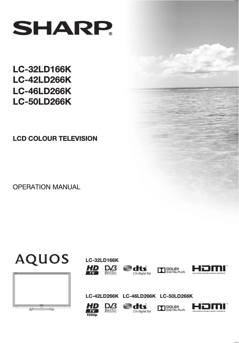 Page n°1 - Manuel utilisateur Sharp LC-50LD266K