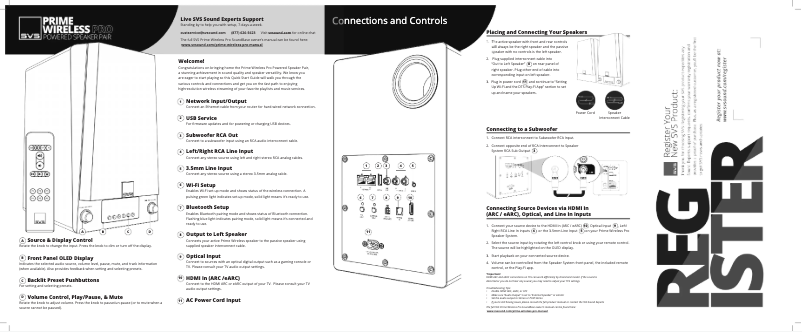 Image de la première page du manuel de l'appareil Prime Wireless Pro Powered Speaker Pair