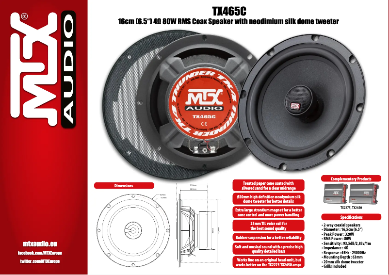 Page 1 de la notice Manuel utilisateur MTX Audio TX469C