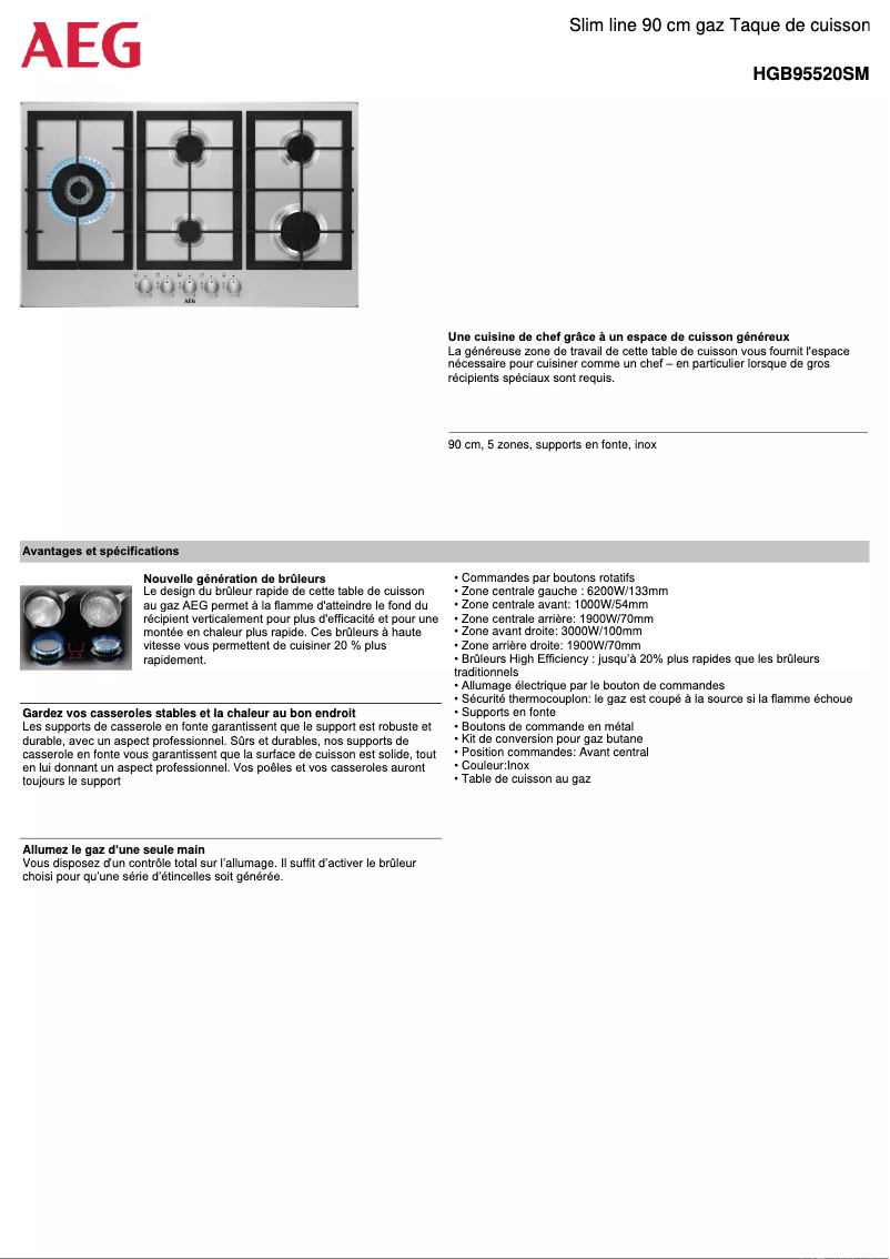 Image de la première page du manuel de l'appareil HGB95520SM