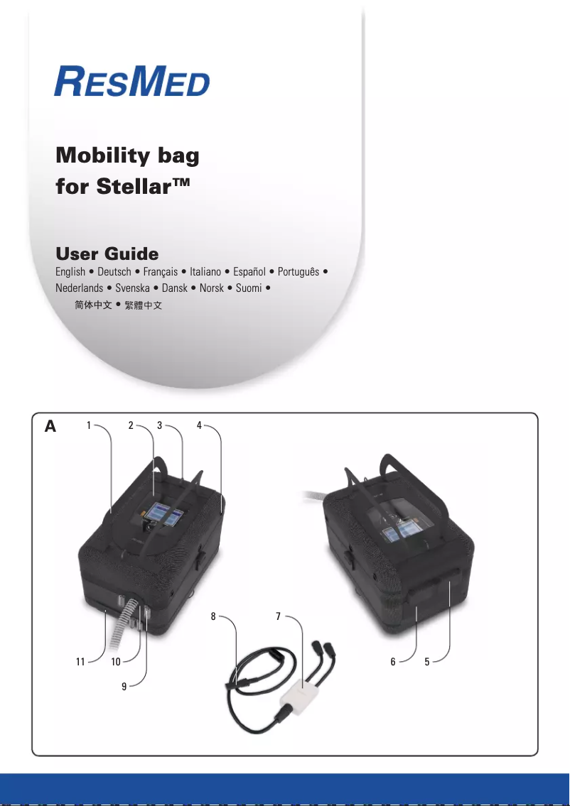 Page 1 de la notice Manuel utilisateur ResMed Stellar Mobility Bag