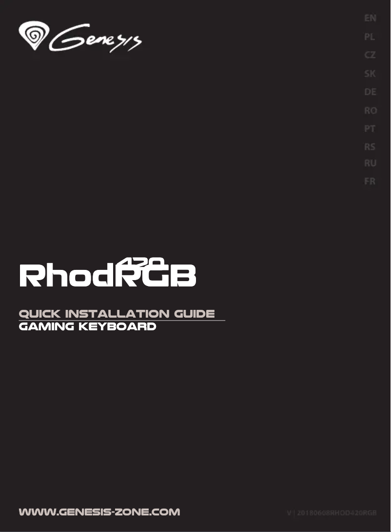 Imagen de la primera página del manual del dispositivo Rhod 420 RGB