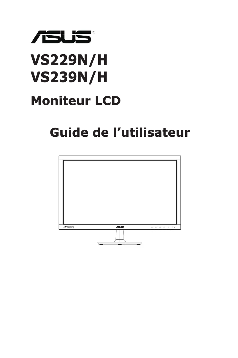 Page 1 de la notice Manuel utilisateur Asus VS229HV