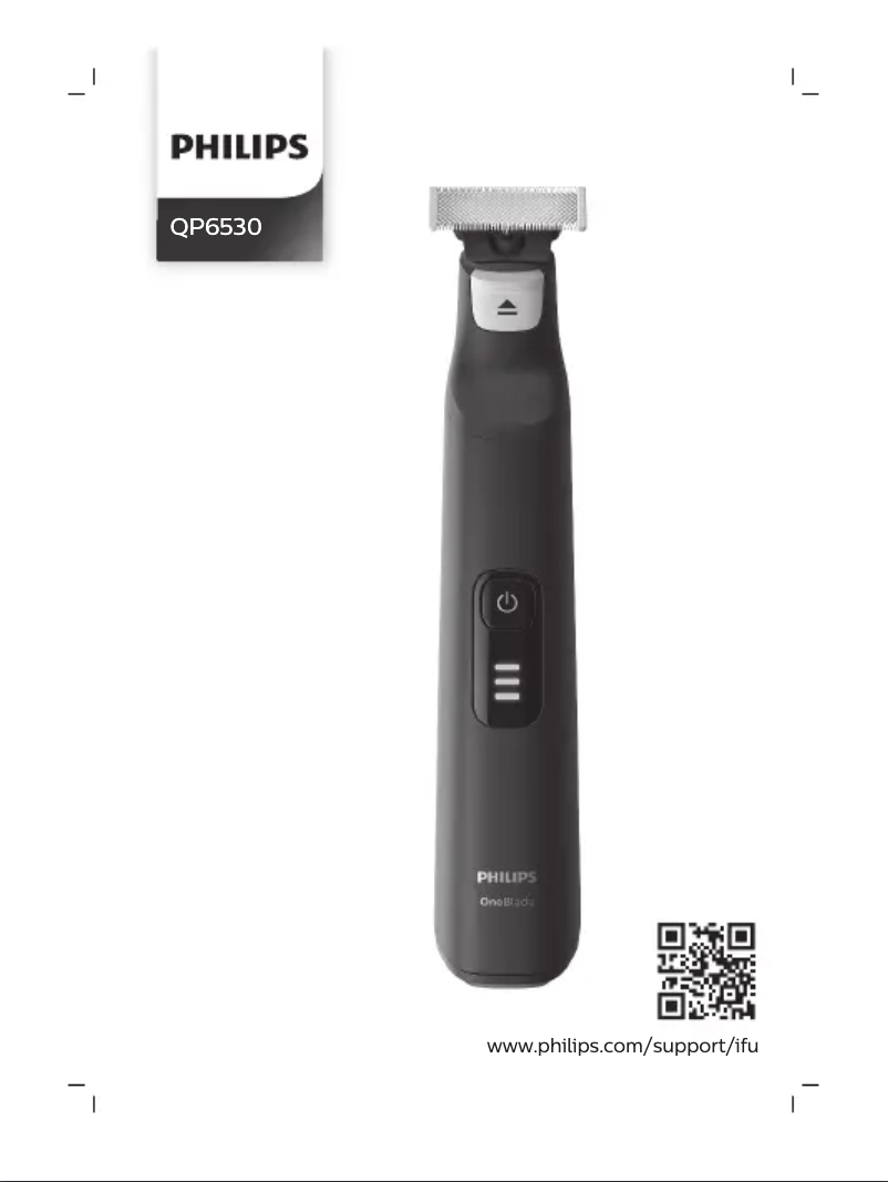 Page n°1 - Manuel utilisateur Philips OneBlade Pro QP6504