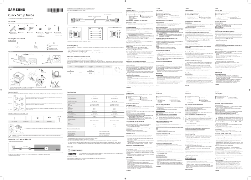 Page 1 de la notice Manuel utilisateur Samsung HG43EJ470MK