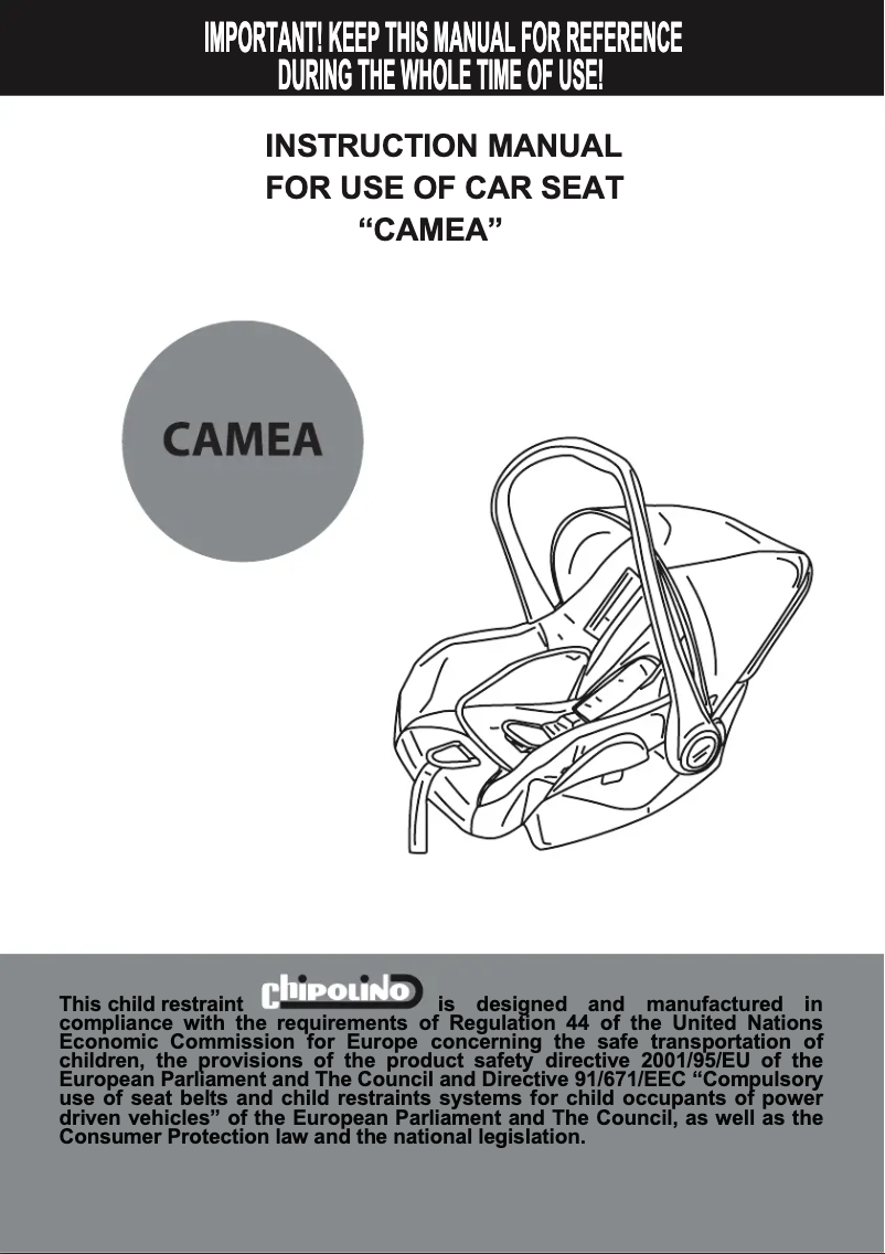 Image de la première page du manuel de l'appareil Camea