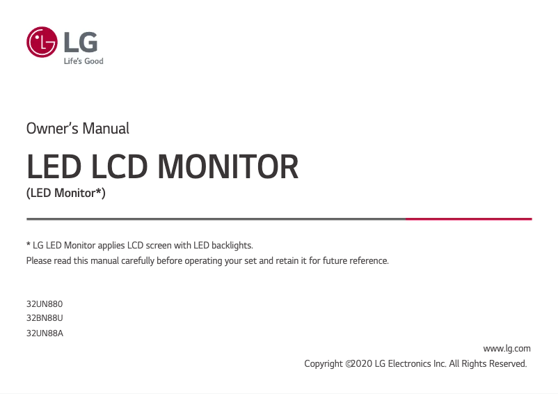 Página 1 del manual Manual de usuario LG UltraFine 32BN88U-B