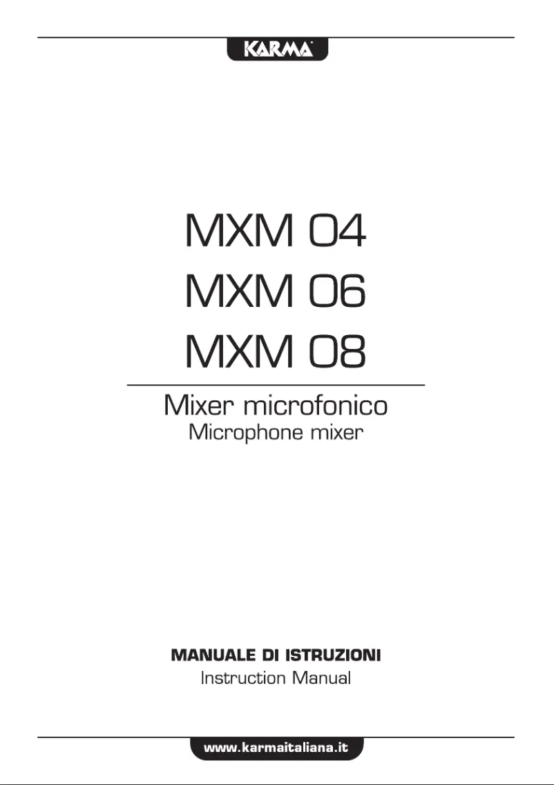 Image de la première page du manuel de l'appareil MXM 06