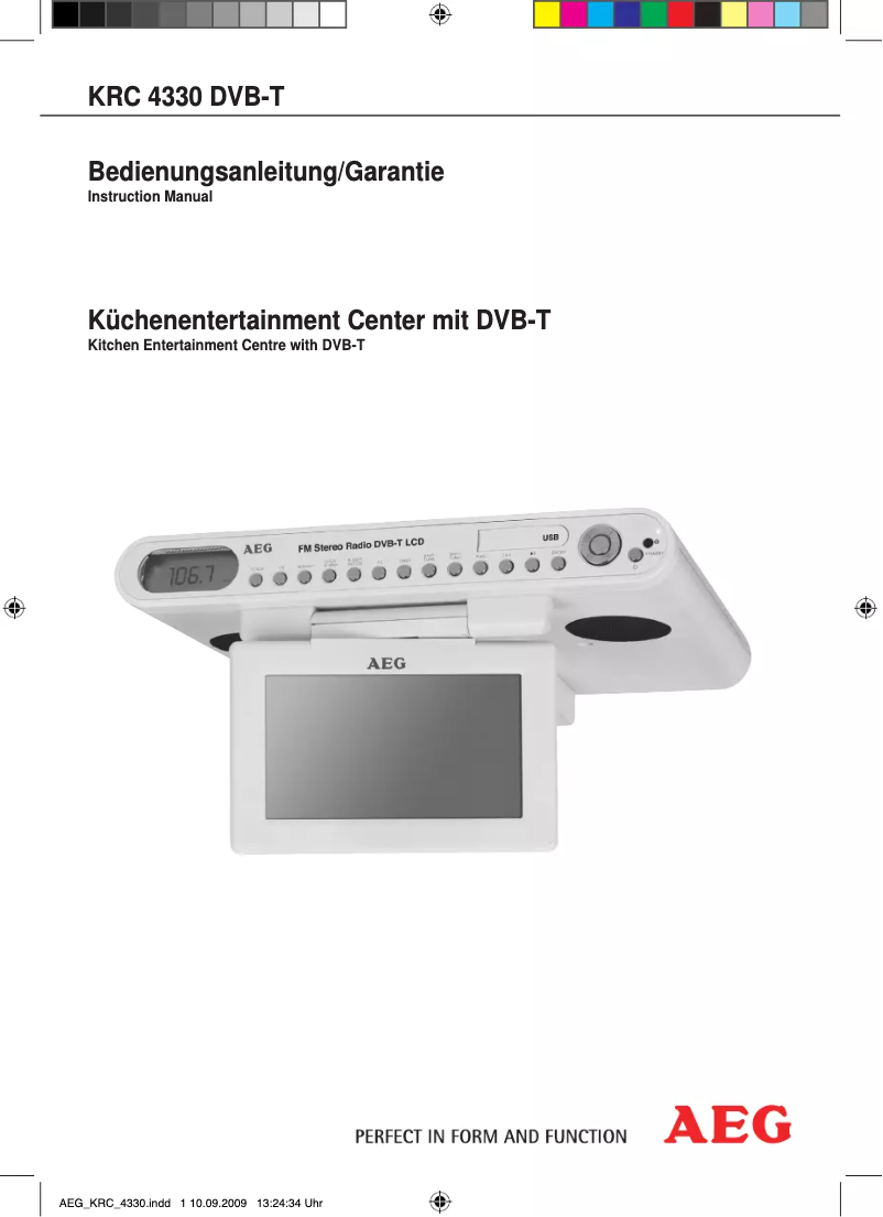 Page 1 de la notice Manuel utilisateur AEG KRC 4330 DVB-T