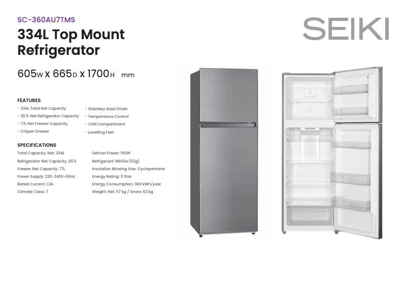 Image de la première page du manuel de l'appareil SC-360AU7TMS