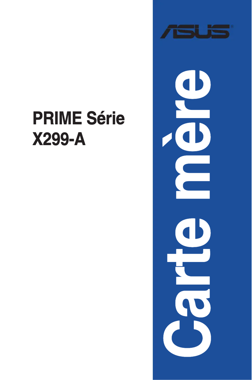 Page 1 de la notice Manuel utilisateur Asus PRIME X299-A