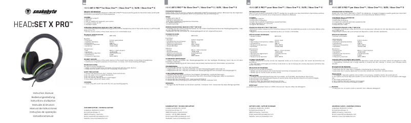 Image de la première page du manuel de l'appareil HEAD:SET X PRO