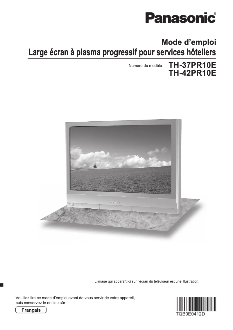 Page 1 of the manual User Manual Panasonic TH-42PR10E