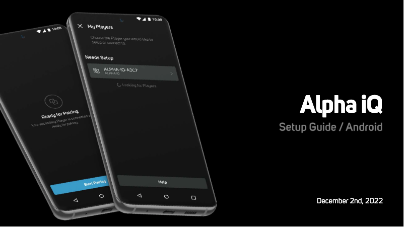 First page image of the manual for Alpha iQ