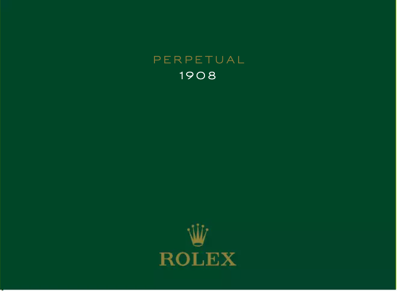 Image de la première page du manuel de l'appareil Perpetual 1908