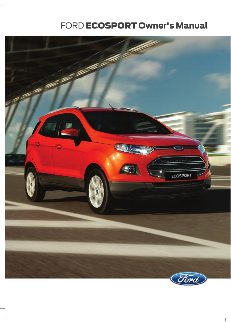 Page n°1 - Manuel utilisateur Ford EcoSport (2013)
