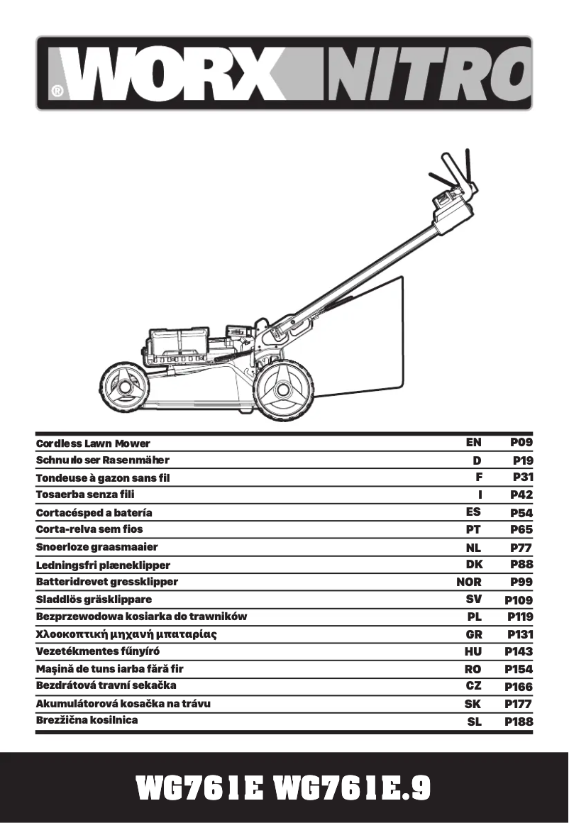 Page 1 de la notice Manuel utilisateur Worx WG761E