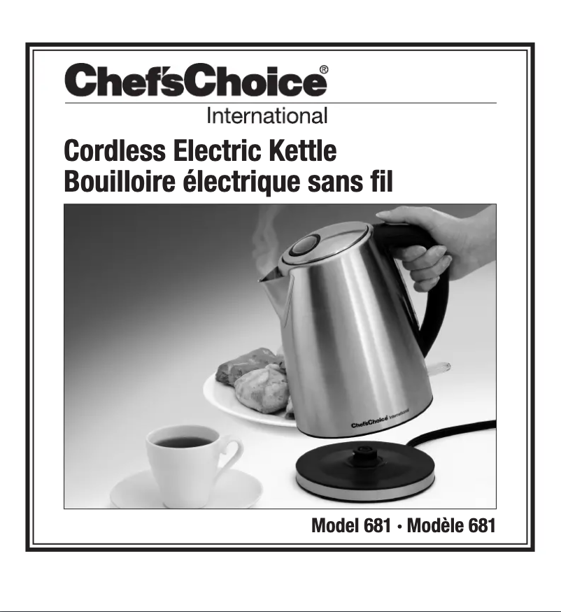 Page 1 de la notice Manuel utilisateur Chef's Choice 681