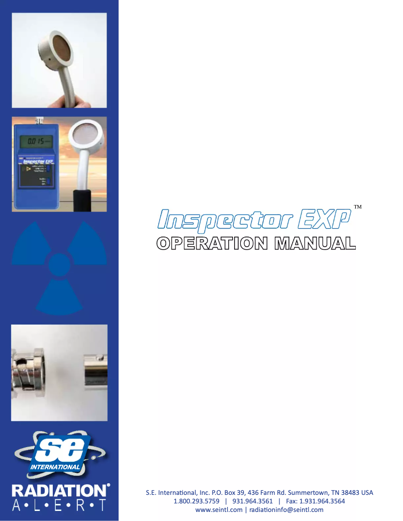 Page 1 de la notice Manuel utilisateur S.E. International Inspector EXP