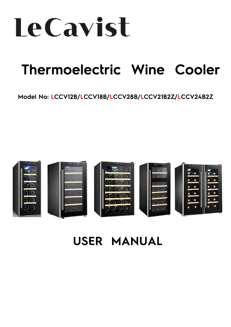 Page 1 de la notice Manuel utilisateur LeCavist LCCV18B