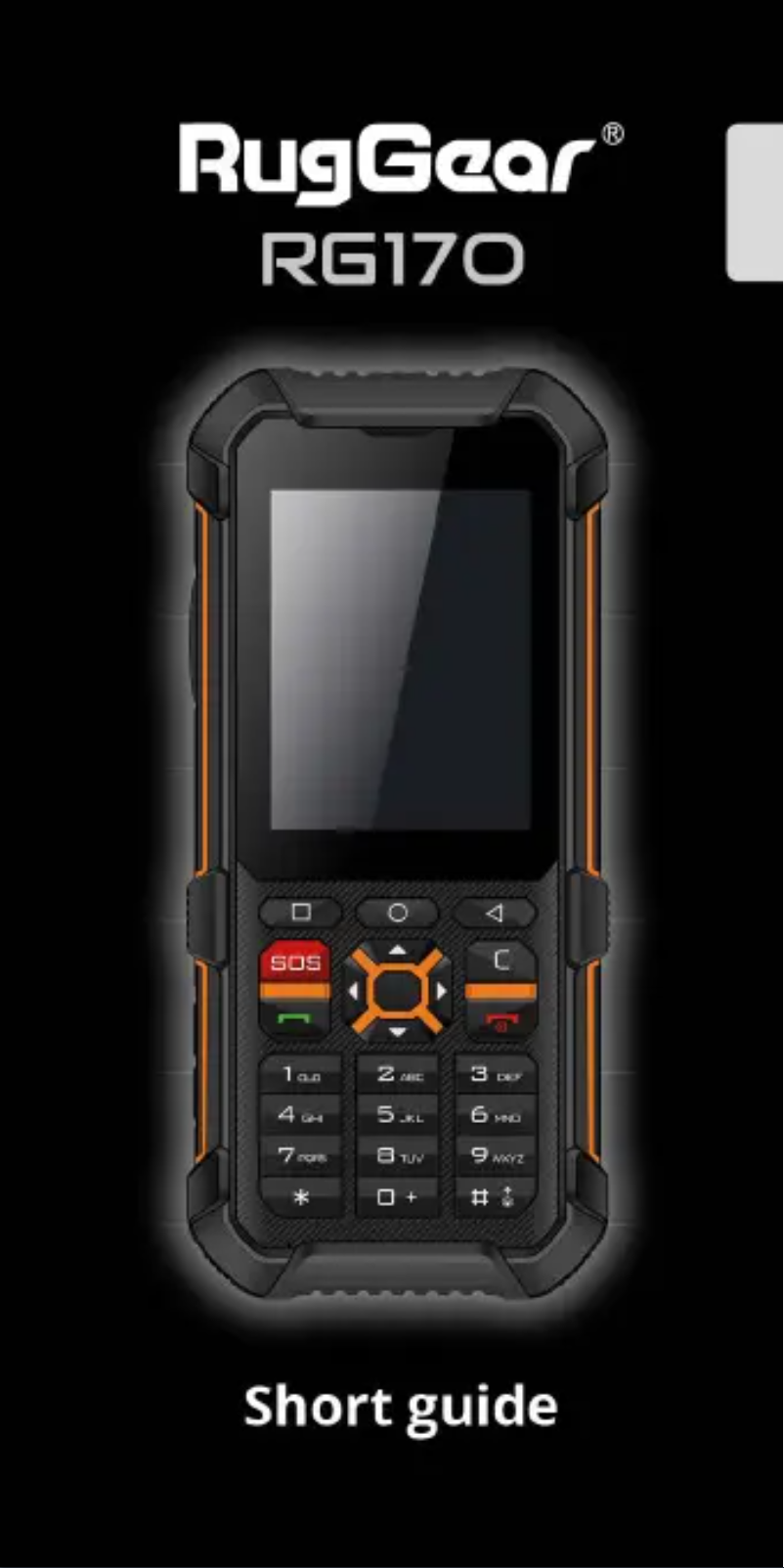 Image de la première page du manuel de l'appareil RG170