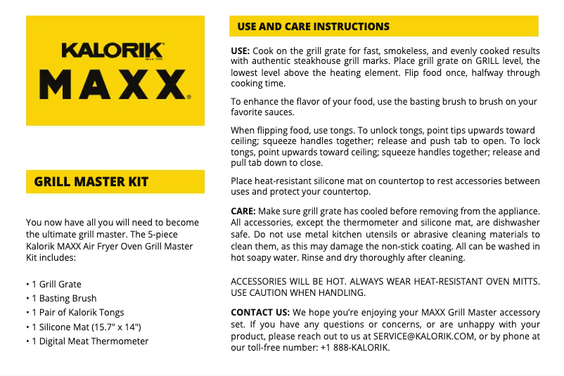 Page n°1 - Manuel utilisateur Kalorik MAXX KIA 51140