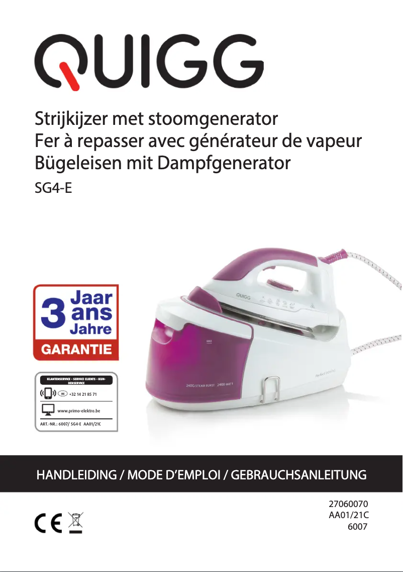 Image de la première page du manuel de l'appareil SG4