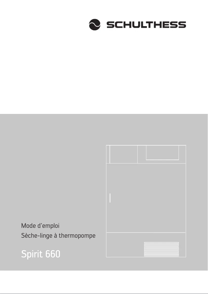 Page 1 de la notice Manuel utilisateur Schulthess Spirit 660