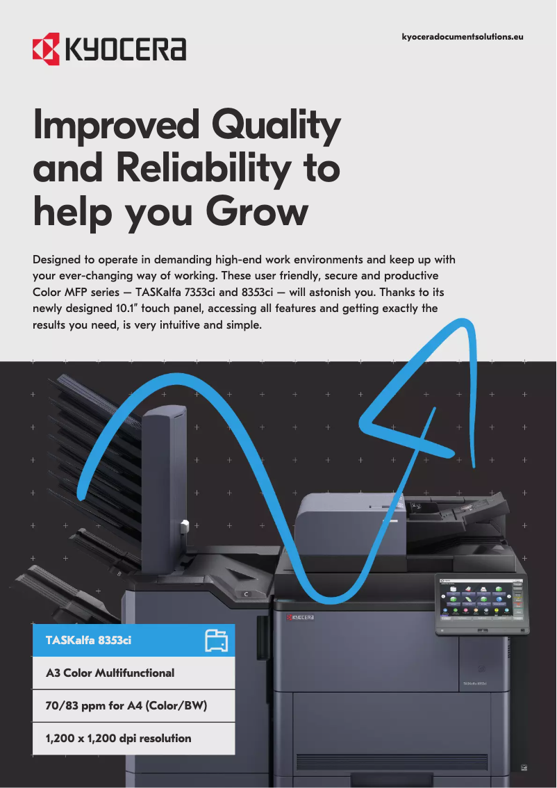 Page n°1 - Fiche technique Kyocera TASKalfa 8353ci