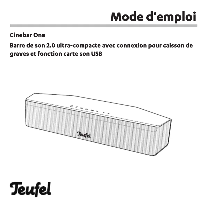 Page n°1 - Manuel utilisateur Teufel Cinebar One