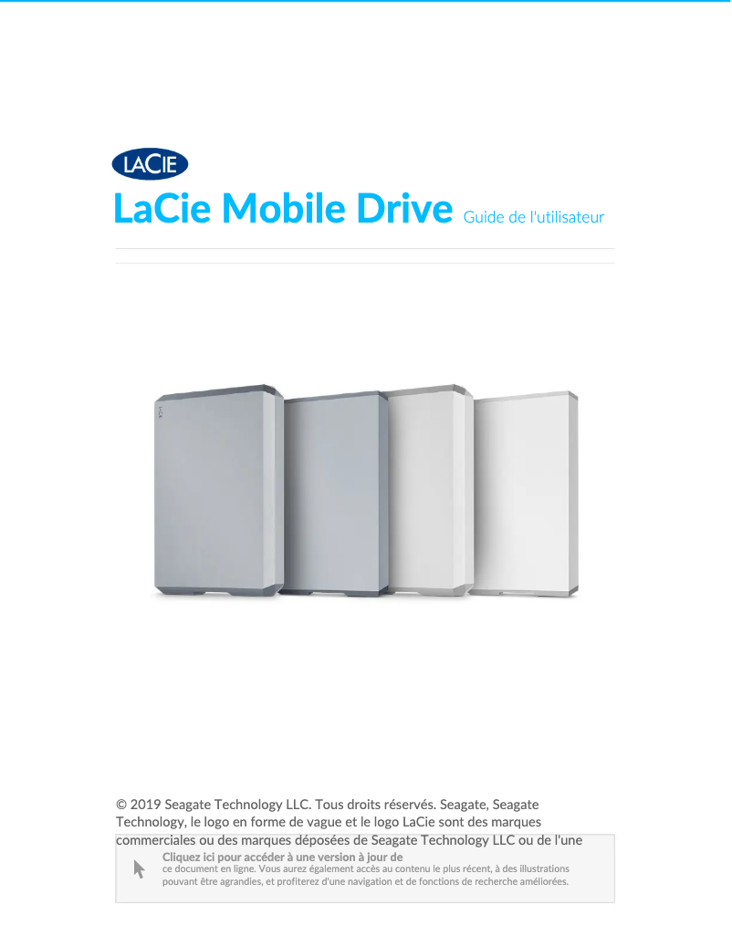 Page n°1 - Guide d'installation LaCie Mobile Drive