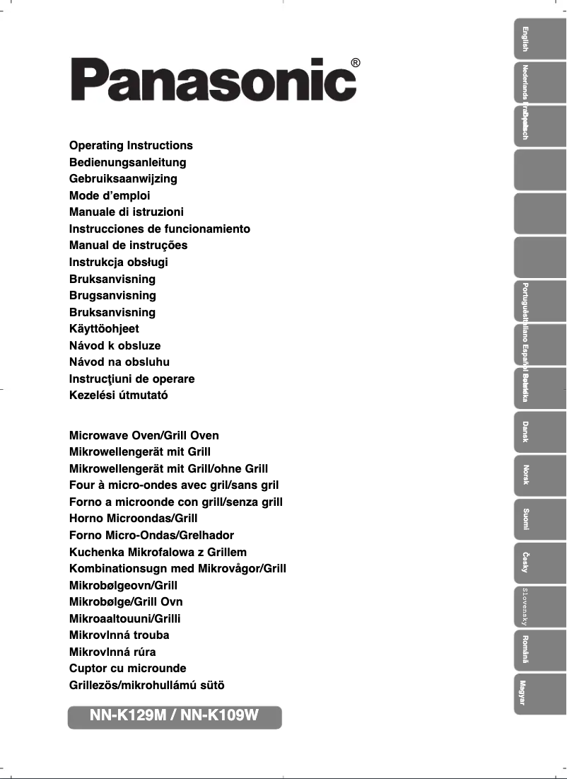 Image de la première page du manuel de l'appareil NN-K109